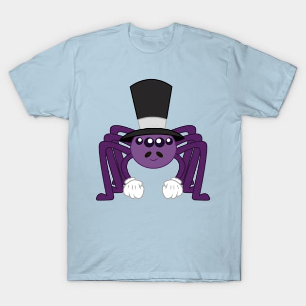 Spider With a Top Hat T-Shirt by CloudyGlow